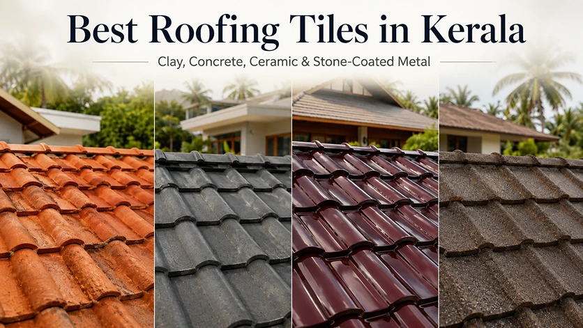 Best Roofing Tiles in Kerala – clay, concrete, ceramic and stone-coated metal roof tile comparison